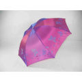 Flower Fashion Shining Coating 3 Folding Umbrella